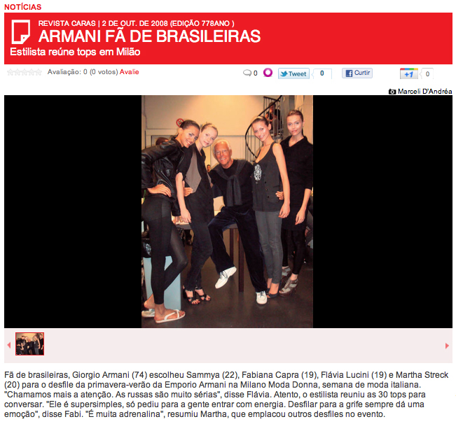 The author smiling beside Giorgio Armani backstage at Milan Fashion Week 2008. Armani is dressed in a black shirt, while the author stands beside him, beaming with excitement in a surreal, once-in-a-lifetime moment.